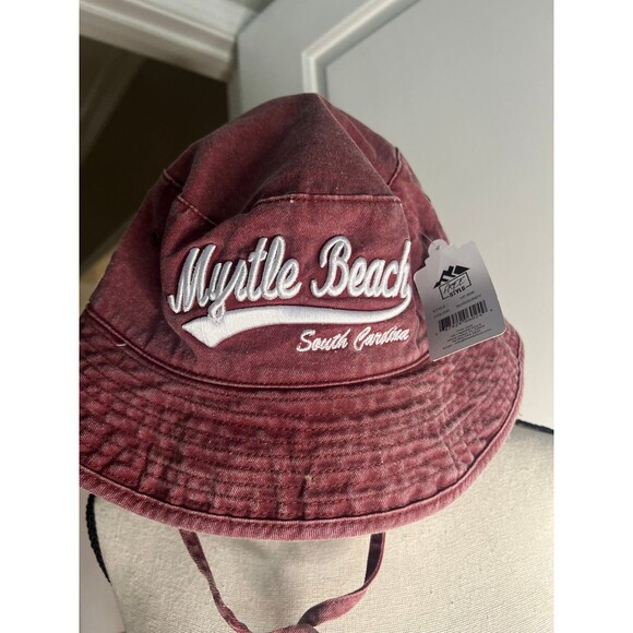 Bucket hat Myrtle beach burgundy - Picture 2 of 2